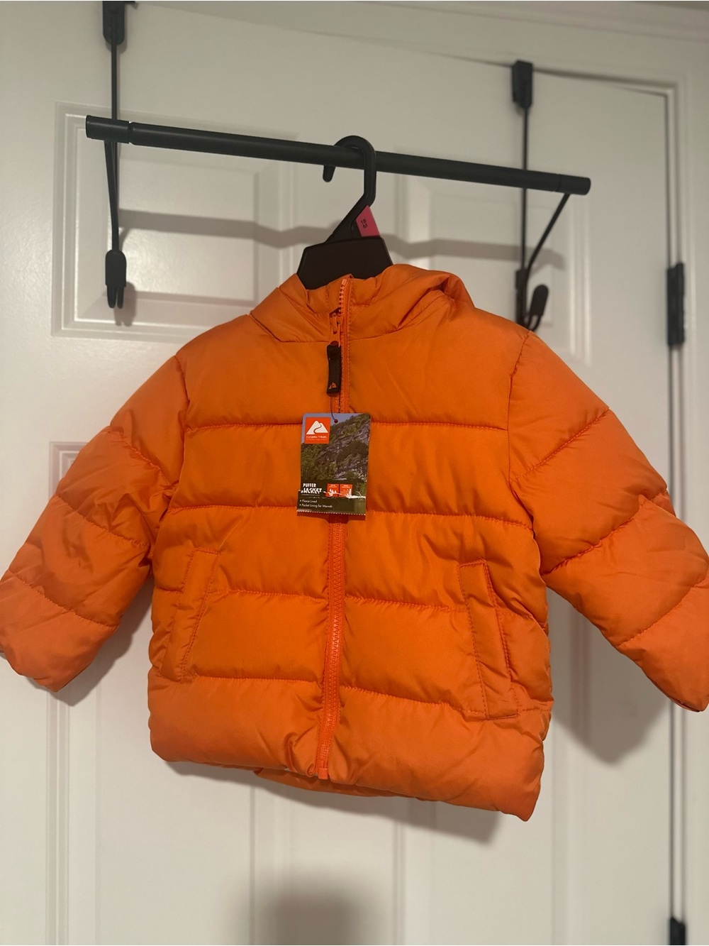 Ozark Trail Kids Orange Puffer Jacket with Hood